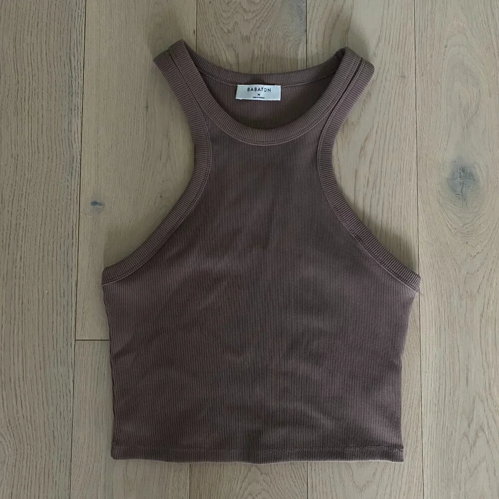 Aritzia Ribbed Cropped Tank - Picture 1 of 3